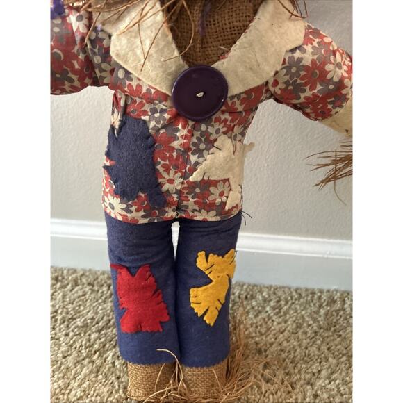 Vintage Scarecrow Toy Doll Needlework 24” Lot Halloween Oz 1970s Bucilla Fall - Picture 7 of 9